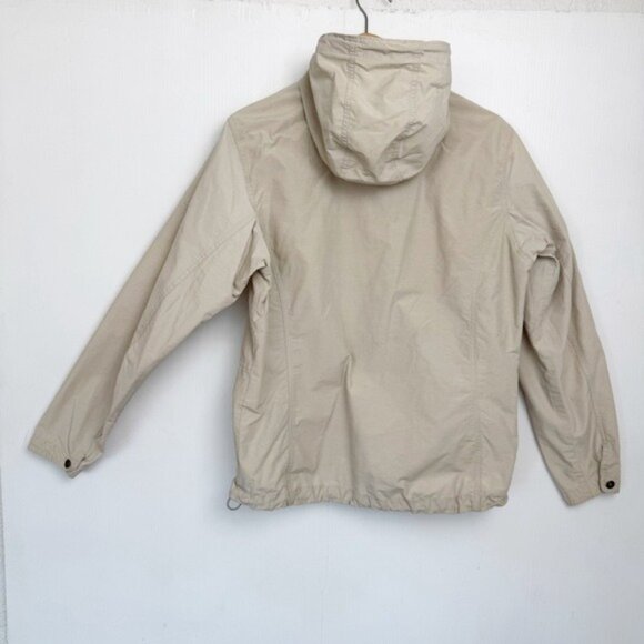 Columbia Windbreaker Jacket Beige Full Zip Hooded Size Large - Picture 4 of 10